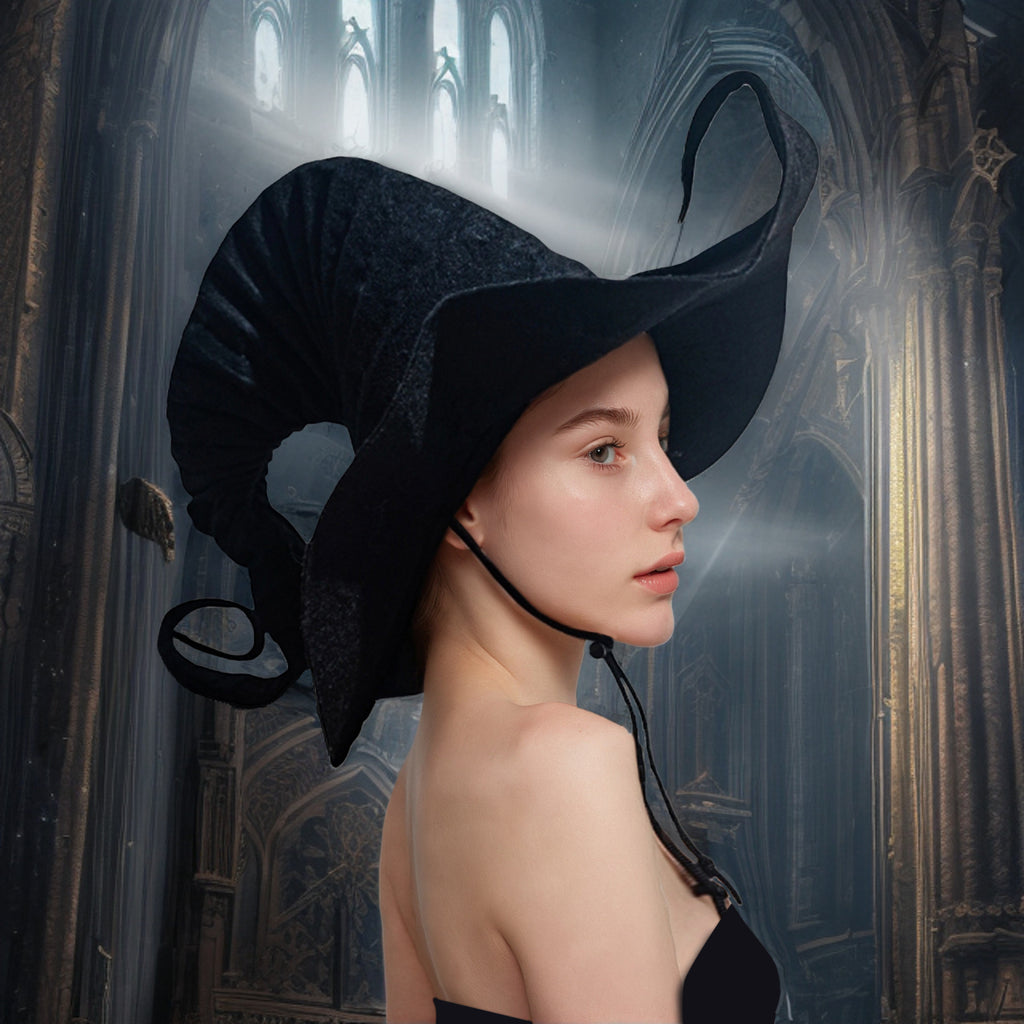 Witch Hat with Windproof Rope Halloween Costume Accessory