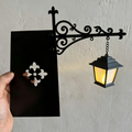 Decorative Iron Lantern Light for Shelf Desk Garden