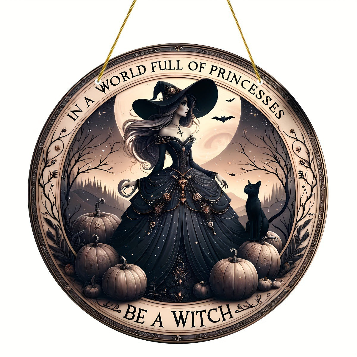 Halloween Stand Wooden Craft House Number Hanging Decoration