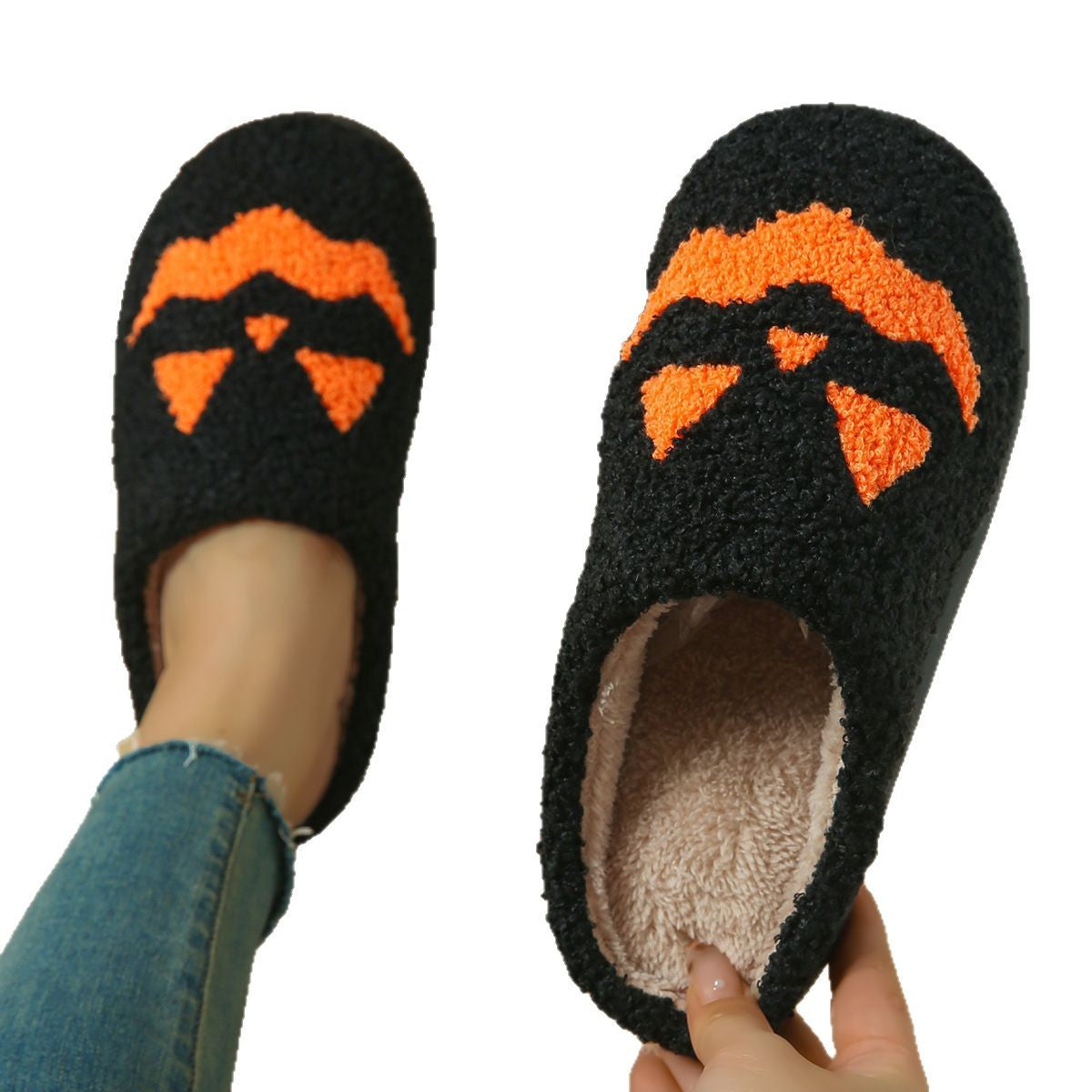 Halloween Cotton Home Slippers with Anti-Slip Sole