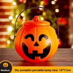 Halloween Retro Small Oil Lamp Pumpkin Lantern Ghost Lamp Luminous Night Light