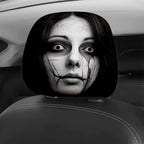 Elastic Car Print Headrest Covers
