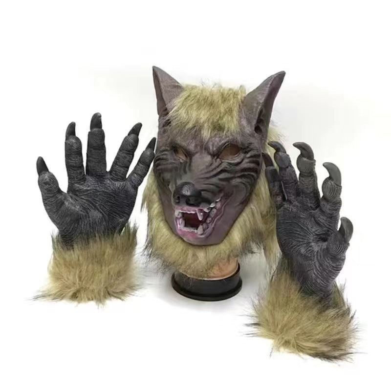 Halloween wolf suit mask wolf head gloves