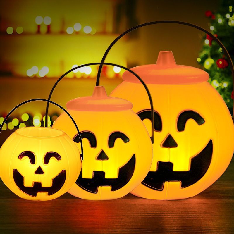 Halloween Retro Small Oil Lamp Pumpkin Lantern Ghost Lamp Luminous Night Light