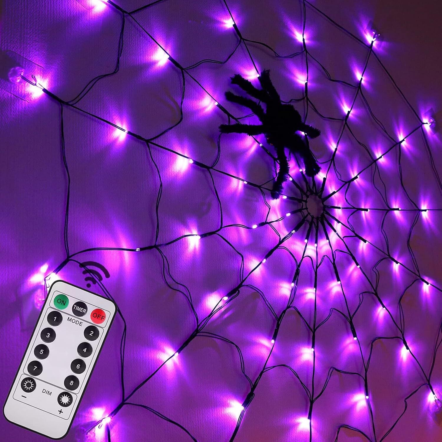 Halloween Spider Web Light with Remote Control