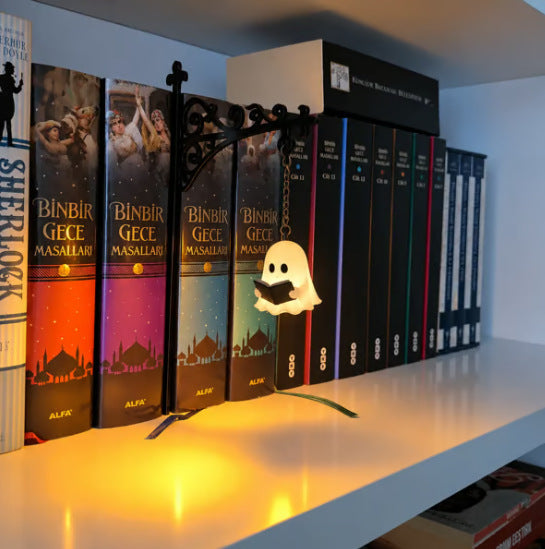 Ghost Bookshelf Decorative Lantern