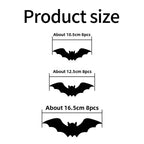 Halloween 3D Spider Bat LED Flashing Wall Stickers Decoration