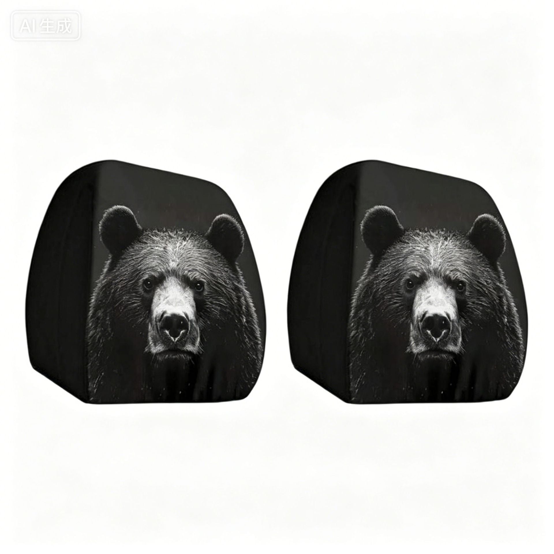 Elastic Car Print Headrest Covers