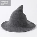 Knitted Witch Hat Foldable Pointed Halloween Costume Accessory