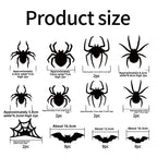 Halloween 3D Spider Bat LED Flashing Wall Stickers Decoration