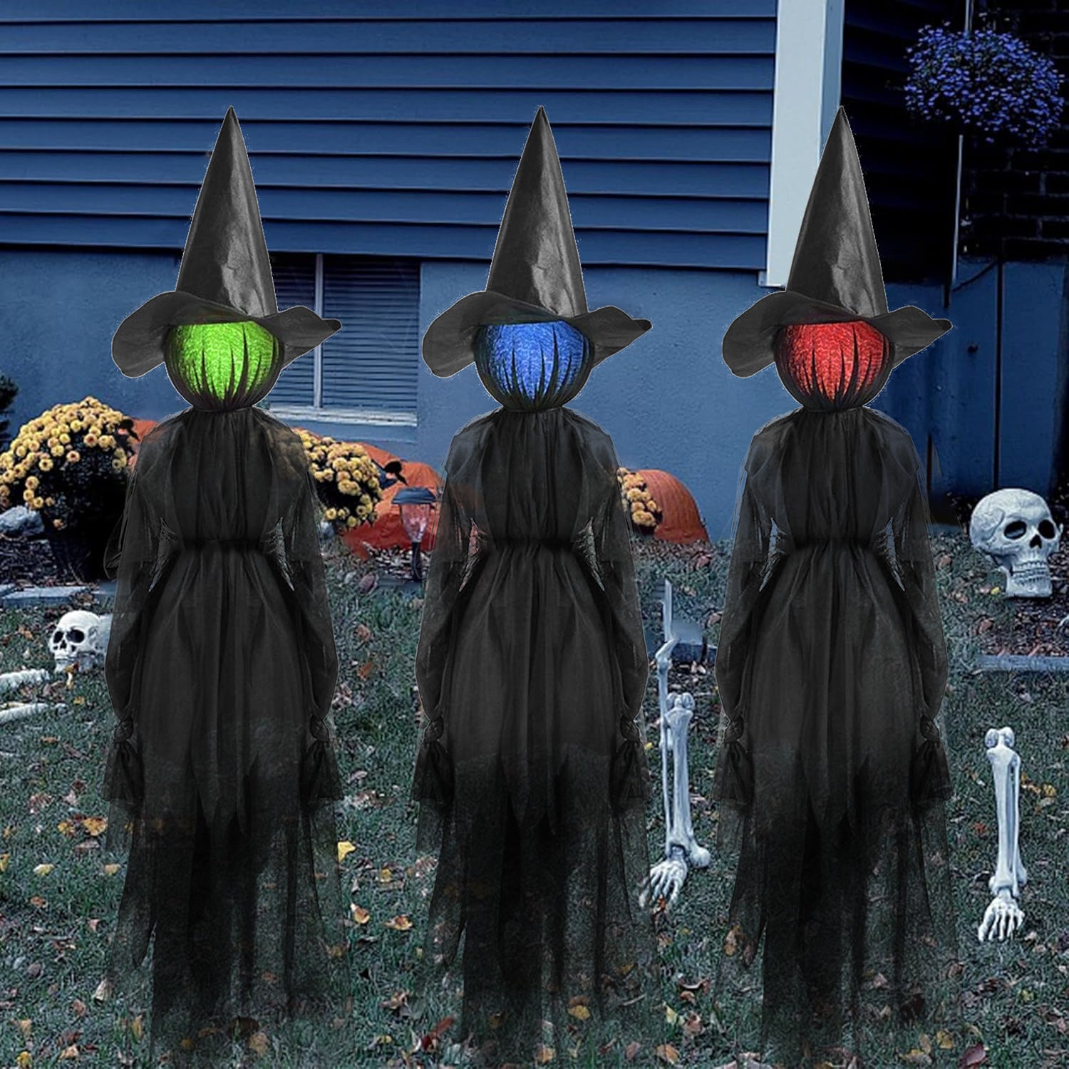 Glowing Voice-Activated Witch Halloween Decorations