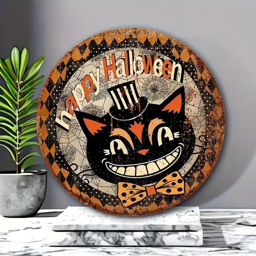 Halloween Stand Wooden Craft House Number Hanging Decoration