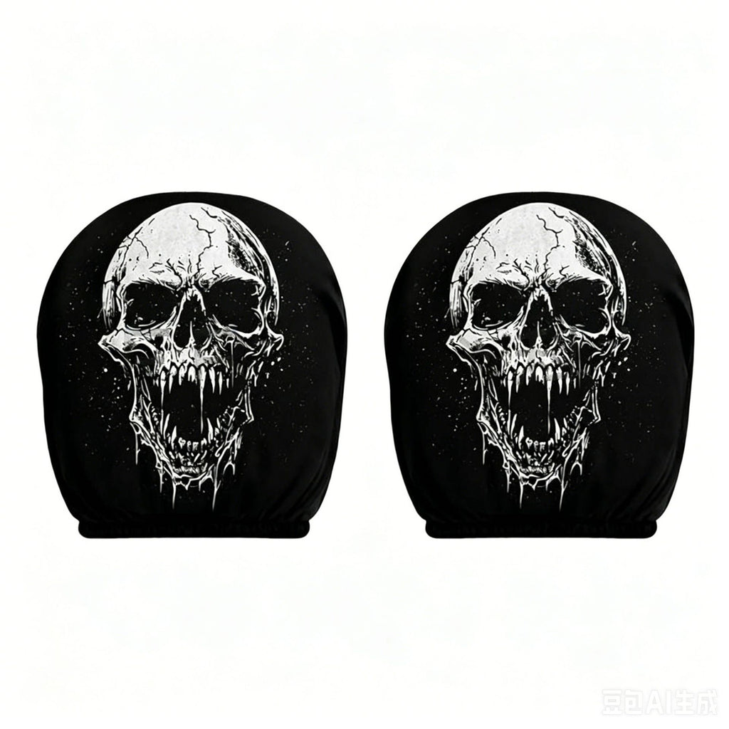 Elastic Car Print Headrest Covers