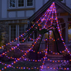 Halloween spider web luminous triangulated web