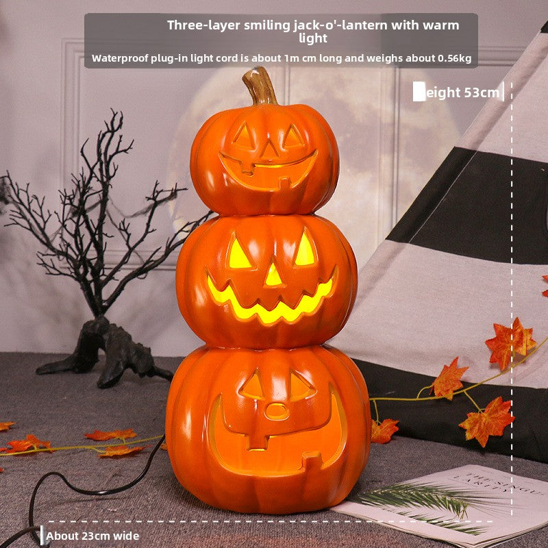 LED Halloween Pumpkin Lantern with Multiple Designs