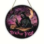 Halloween Stand Wooden Craft House Number Hanging Decoration