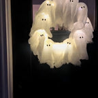 Halloween Light-Up Ghost Garland Front Door Decoration Pendant
