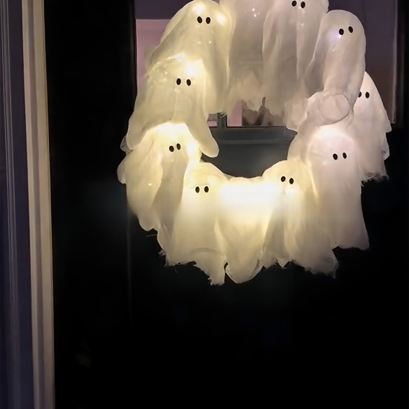 Halloween Light-Up Ghost Garland Front Door Decoration Pendant