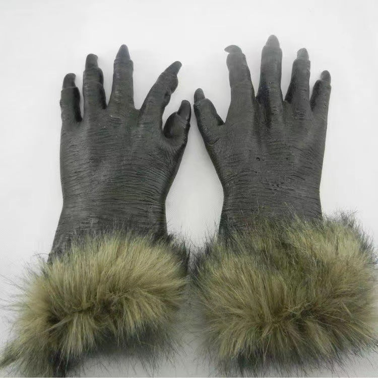 Halloween wolf suit mask wolf head gloves