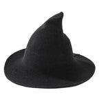 Knitted Witch Hat Foldable Pointed Halloween Costume Accessory