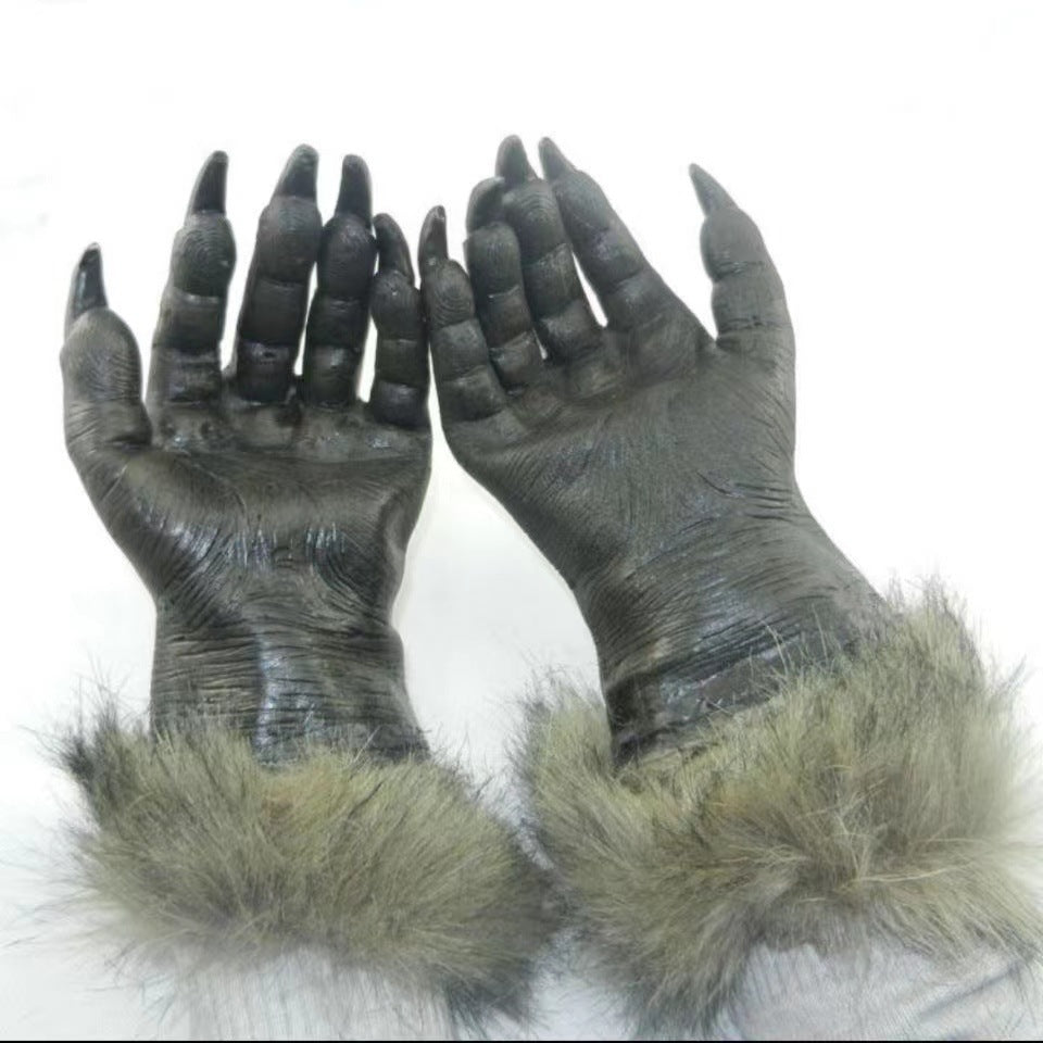 Halloween wolf suit mask wolf head gloves