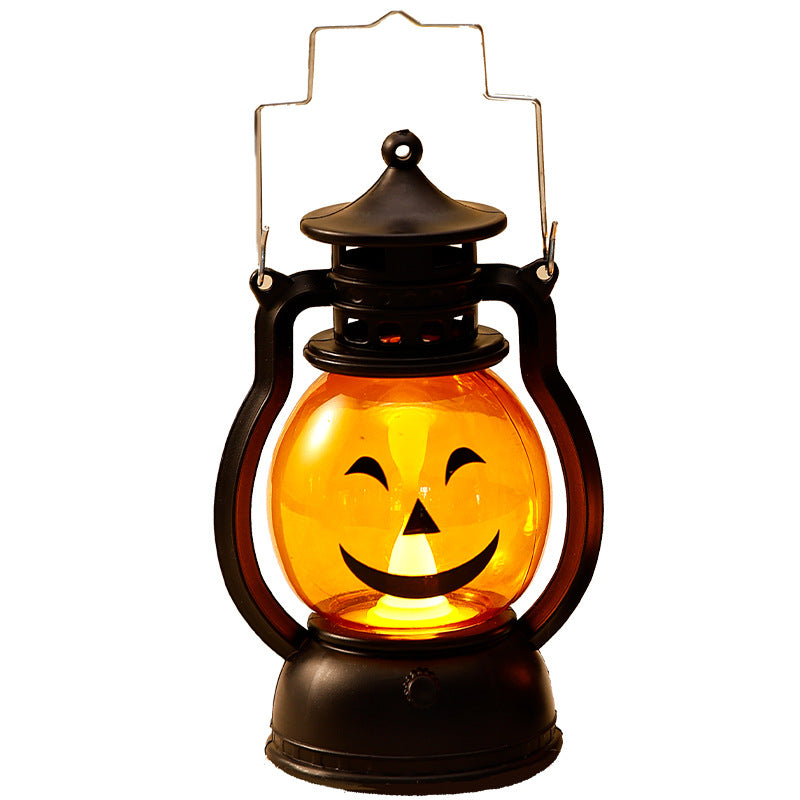 Halloween Retro Small Oil Lamp Pumpkin Lantern Ghost Lamp Luminous Night Light