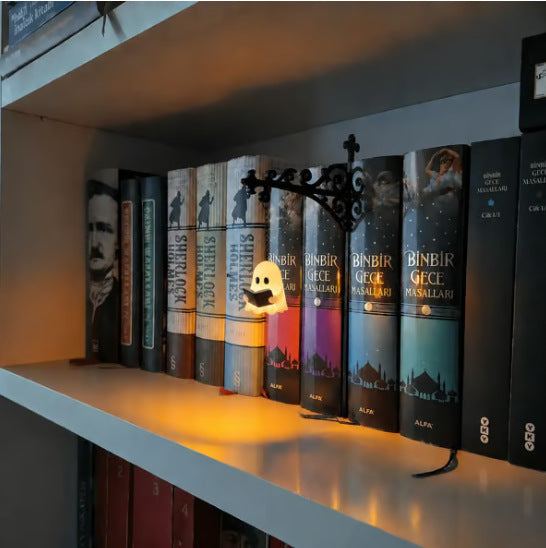 Ghost Bookshelf Decorative Lantern