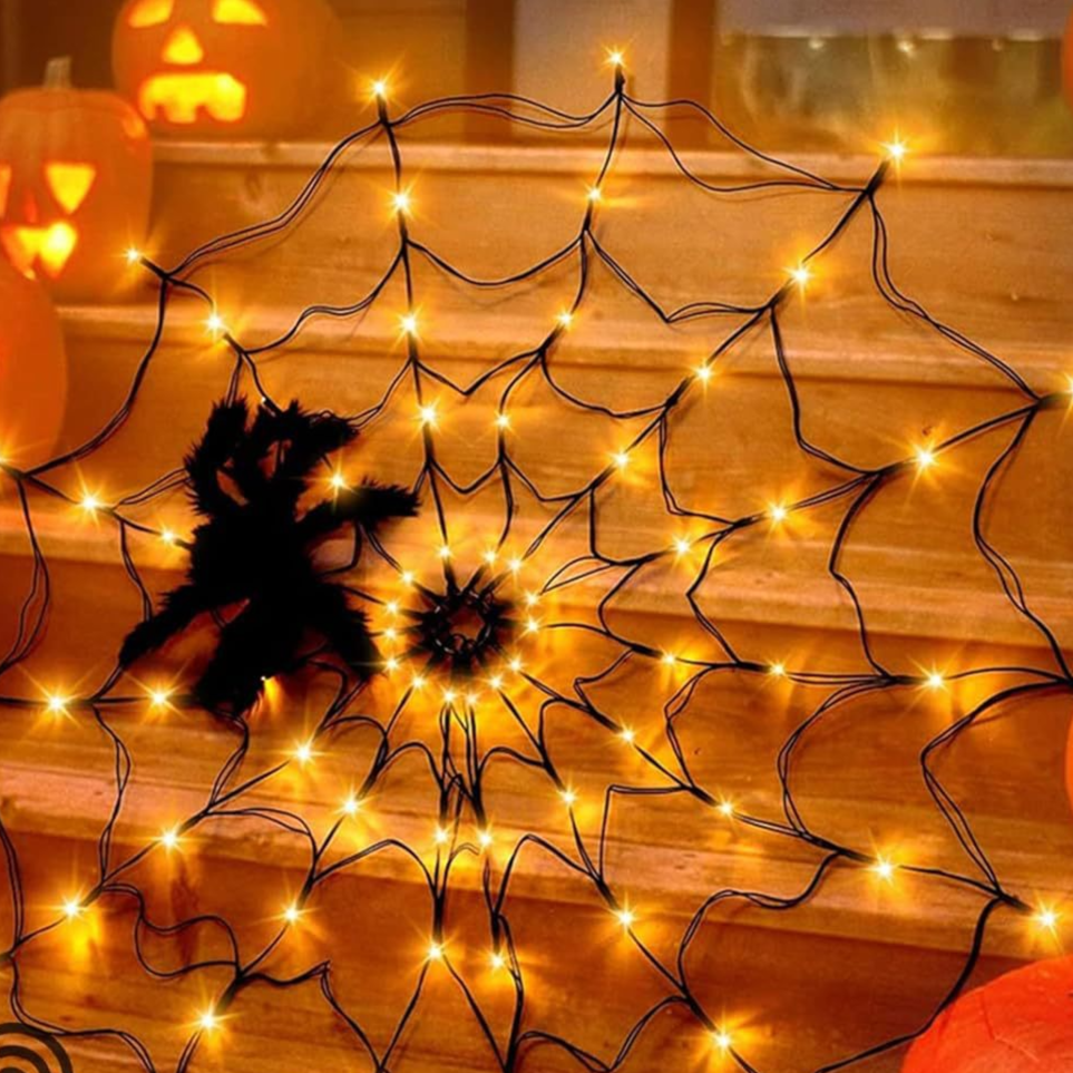 Halloween Spider Web Light with Remote Control