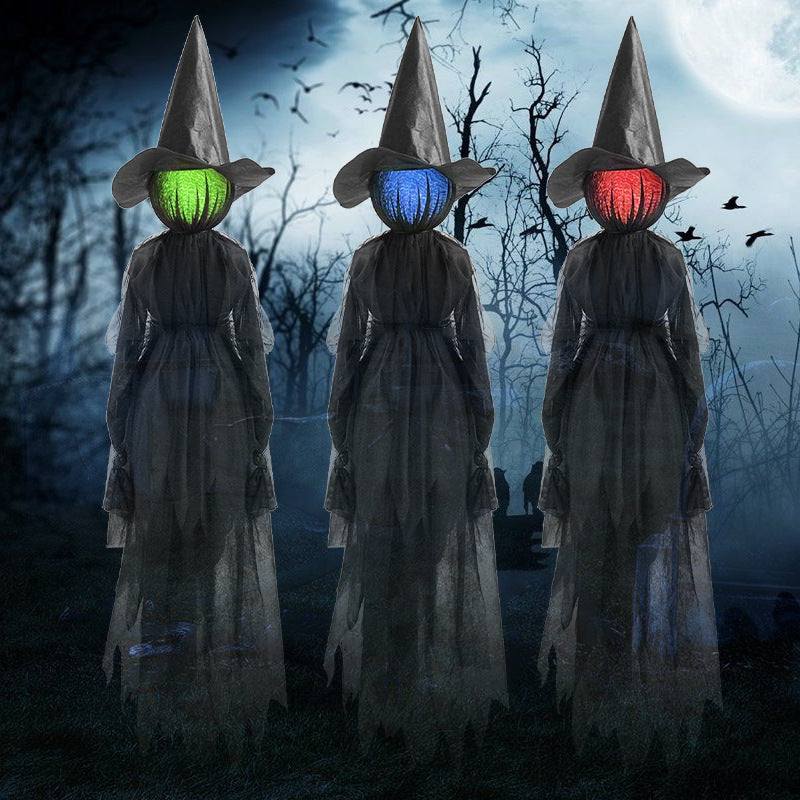 Glowing Voice-Activated Witch Halloween Decorations