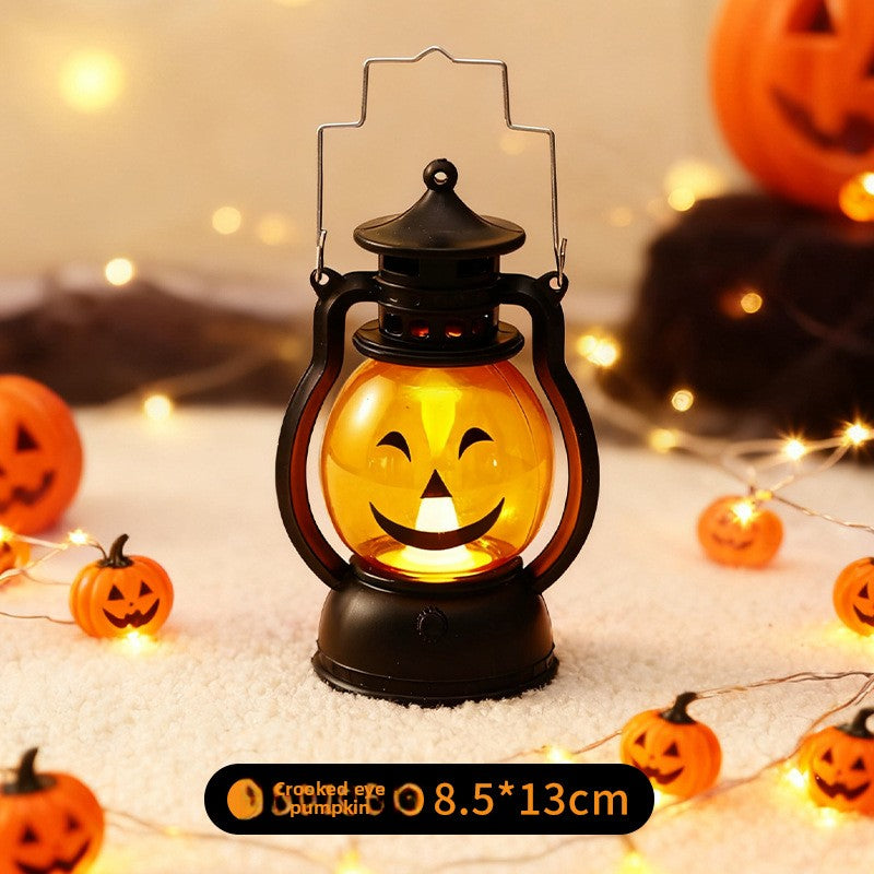 Halloween Retro Small Oil Lamp Pumpkin Lantern Ghost Lamp Luminous Night Light