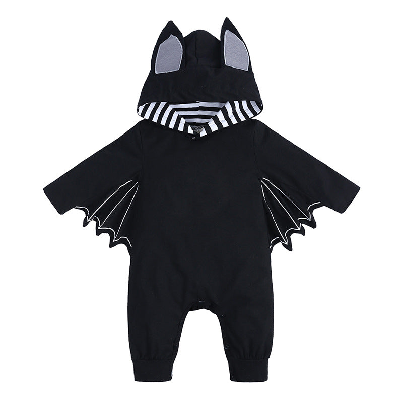 Infant Halloween Bat Romper Long Sleeve Baby Jumpsuit