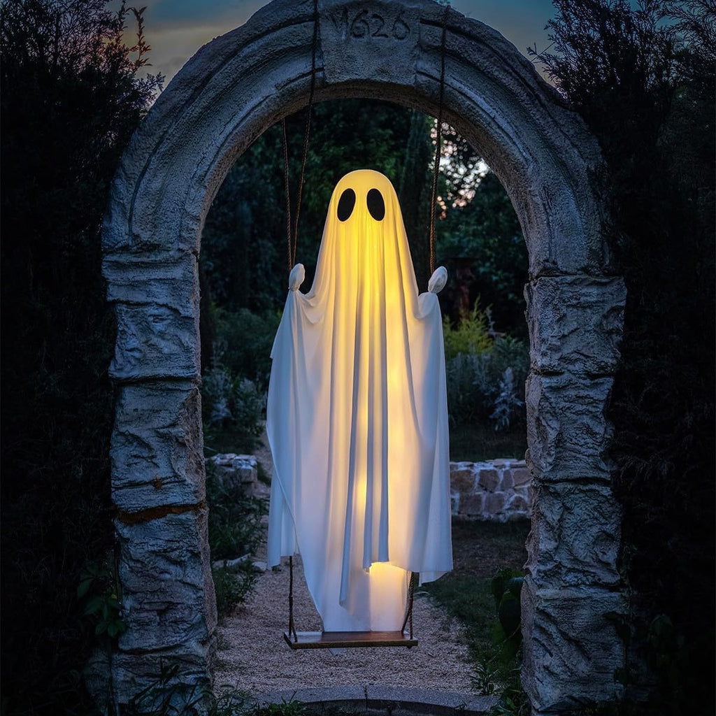 Large Glowing Halloween Skeleton Ghost Hanging Decoration