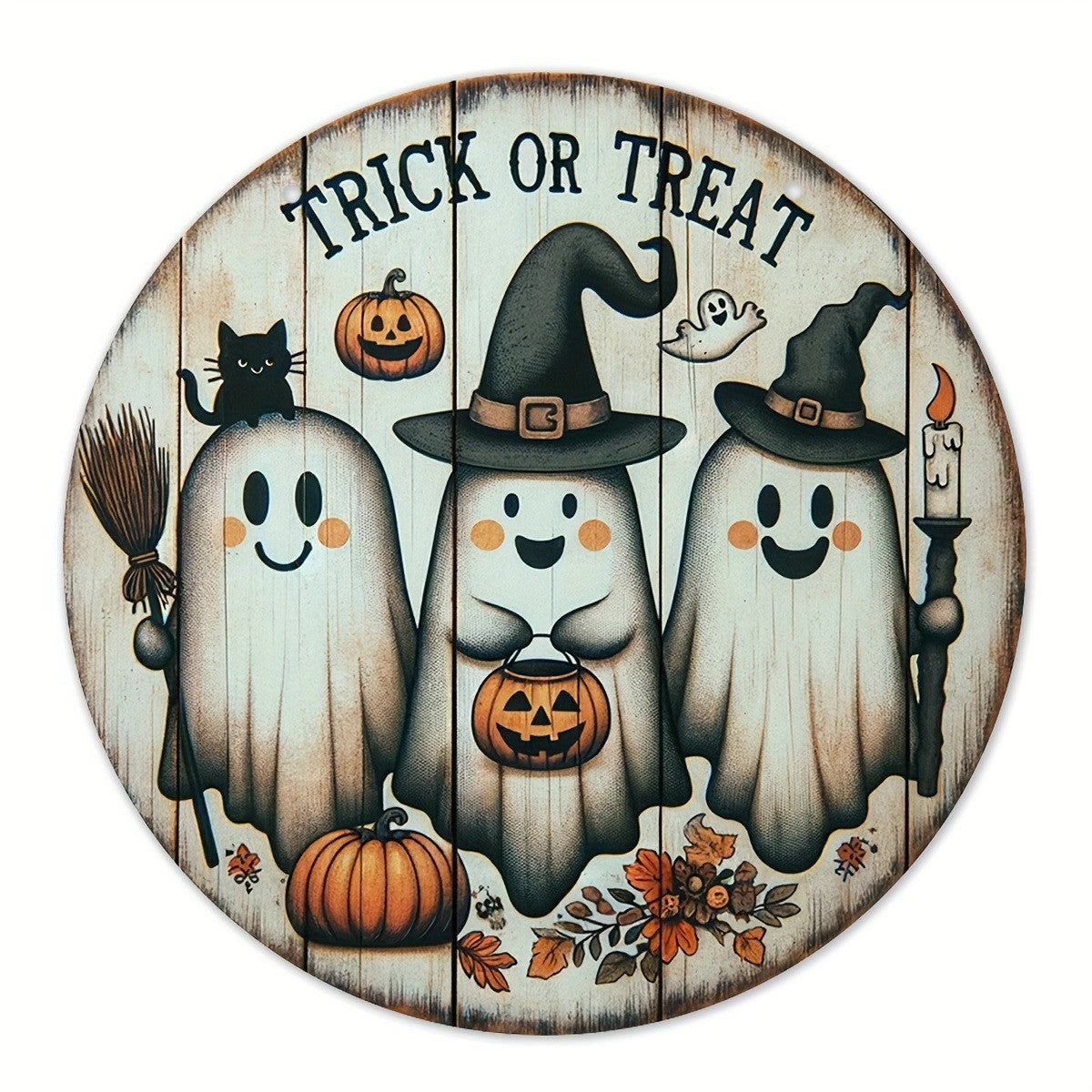 Halloween Stand Wooden Craft House Number Hanging Decoration