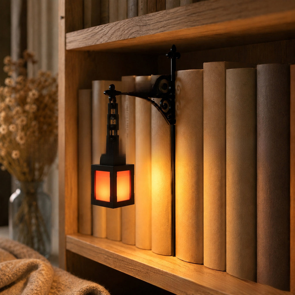 Decorative Iron Lantern Light for Shelf Desk Garden