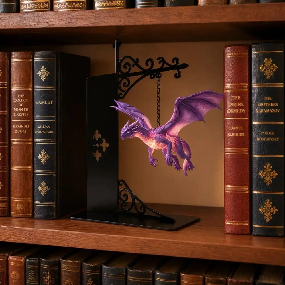 Vintage Dragon Bookshelf Lamp