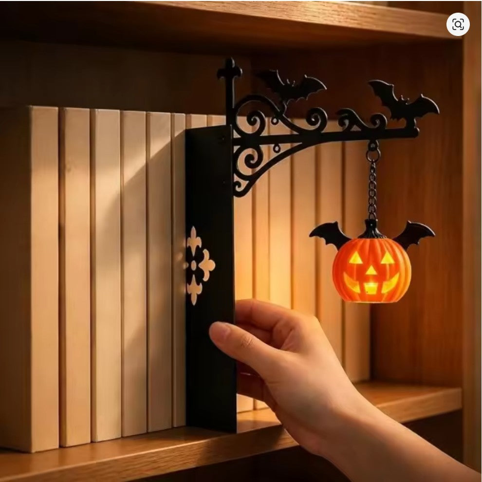 Bat Pumpkin Lantern – LED Bookshelf Night Light
