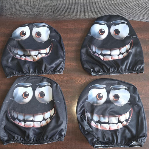 Elastic Car Print Headrest Covers