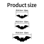 Halloween 3D Spider Bat LED Flashing Wall Stickers Decoration