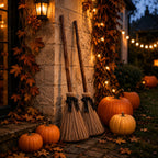 Floating Witch Broom Halloween Decoration