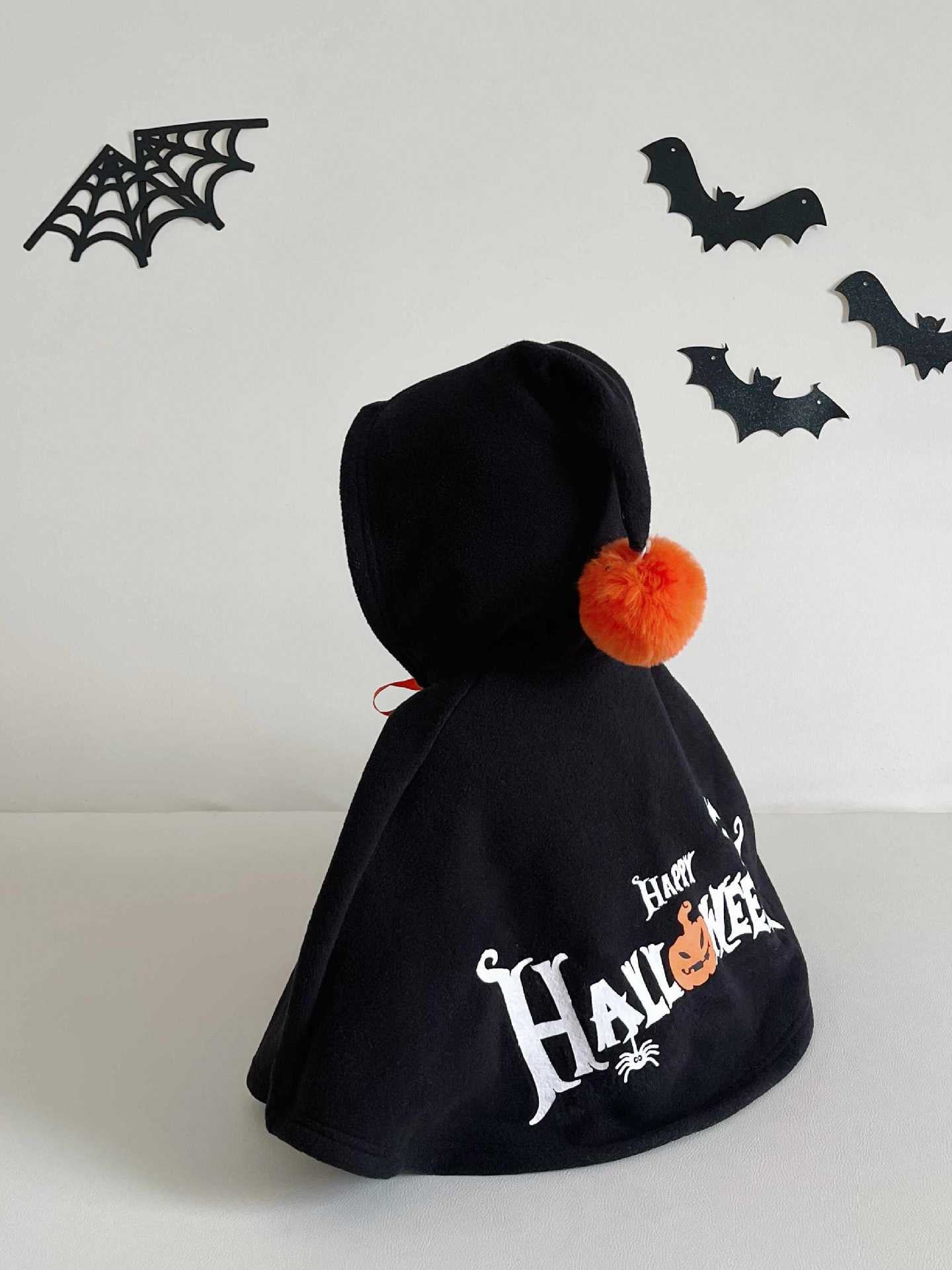 Halloween Kids Cloak Warm Fleece Cape