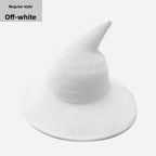 Knitted Witch Hat Foldable Pointed Halloween Costume Accessory