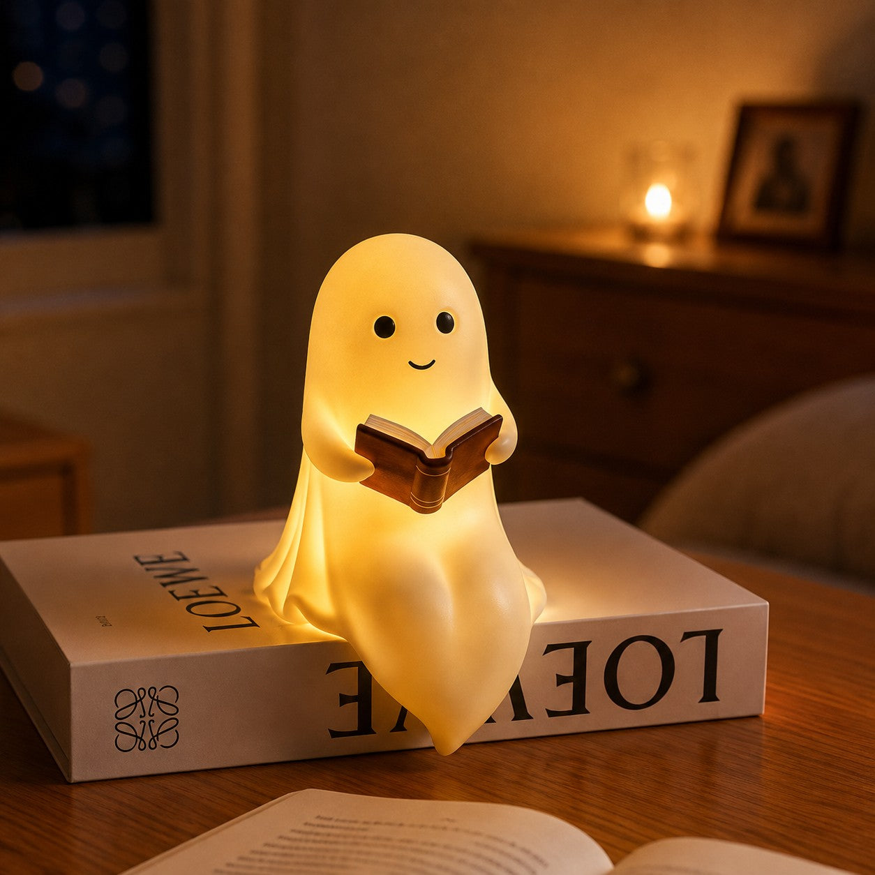 Halloween Ghost Night Light Cute Ghost Reading Desk Lamp