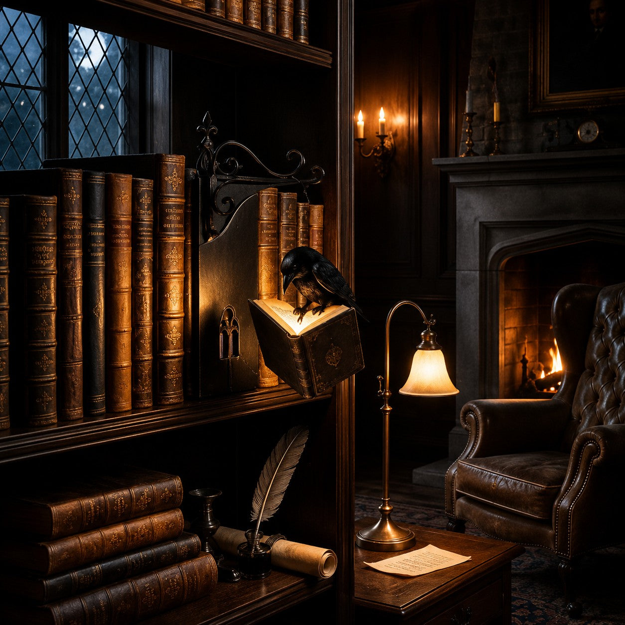 Vintage Decorative Bookshelf Lantern Lighting