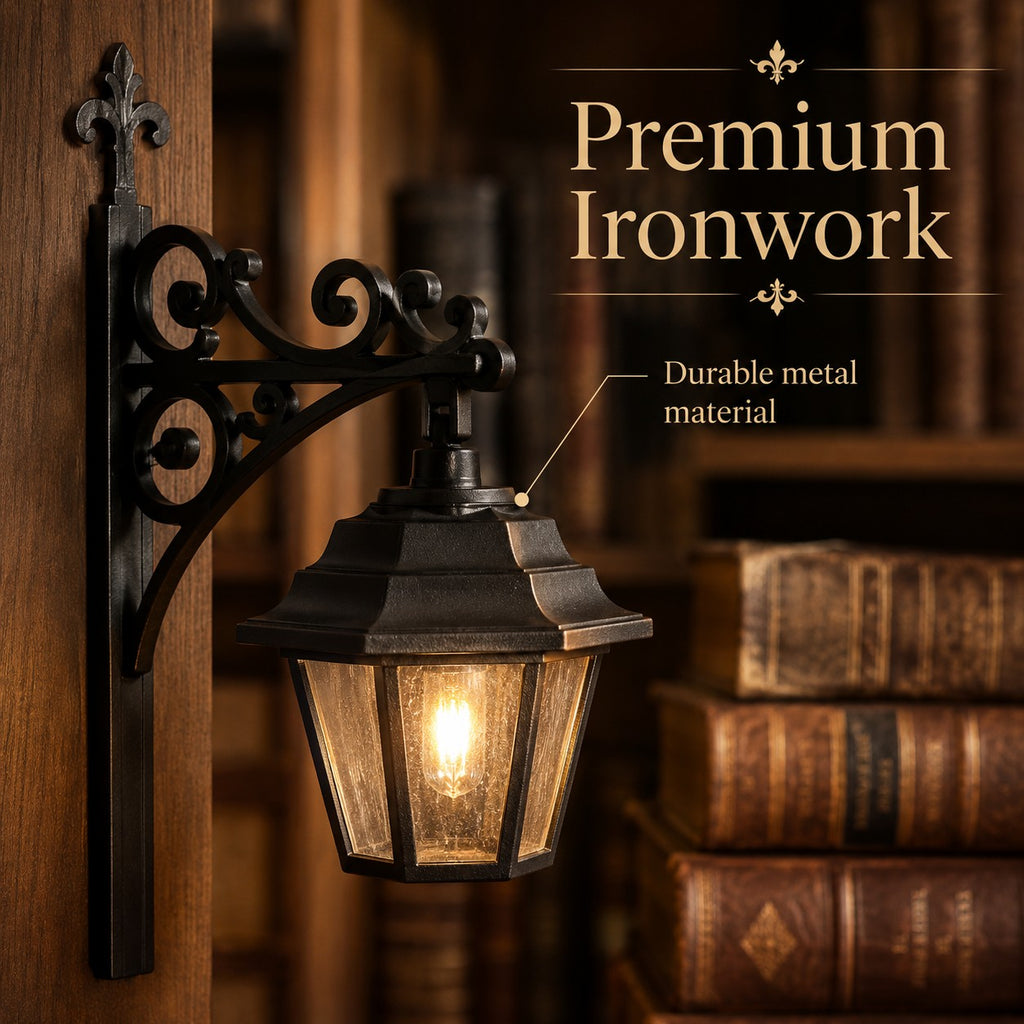 Decorative Bookshelves Illuminate Library Lanterns