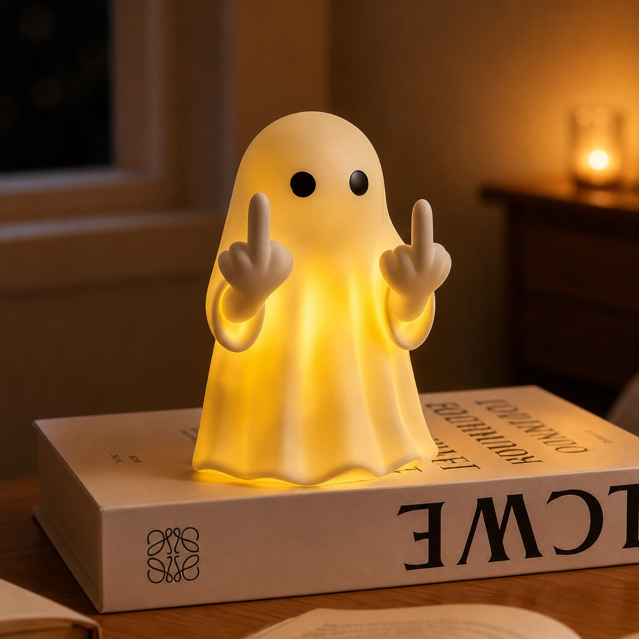 Halloween Ghost Night Light Cute Ghost Reading Desk Lamp