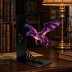 Library-decorated Floating Dragon Bookshelf Lamp