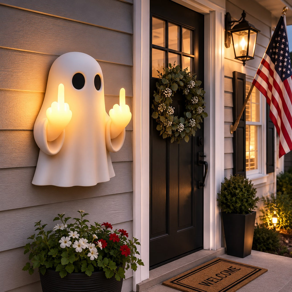 Halloween Ghost Middle Finger Glow Night Light