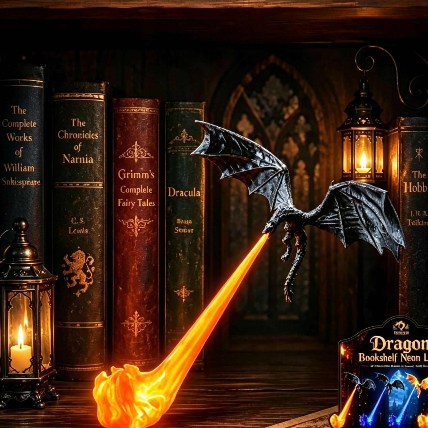 Dragon Bookshelf Nook Light