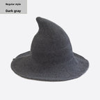 Knitted Witch Hat Foldable Pointed Halloween Costume Accessory