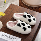 Halloween Cotton Slippers for Men Women Winter Warm Skull Ghost Pumpkin Indoor Home Slippers